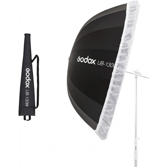 Godox silver Parabolic Umbrella 130CM (51") UB-130W With Diffuser