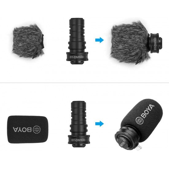 BOYA BY-DM100 Digital Stereo Cardioid Condenser Microphone Superb-Sound for Android USB Type-C Devices Recording BOYA BY-DM100 Digital Stereo Cardioid Condenser Microphone Superb-Sound for Android USB Type-C Devices Recording
