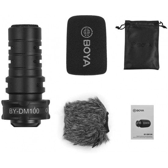 BOYA BY-DM100 Digital Stereo Cardioid Condenser Microphone Superb-Sound for Android USB Type-C Devices Recording BOYA BY-DM100 Digital Stereo Cardioid Condenser Microphone Superb-Sound for Android USB Type-C Devices Recording