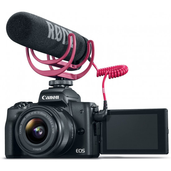 Canon EOS M50 EF-M 15-45mm IS STM Kit Black+Rode VideoMic GO Microphone and Manfrotto PIXI Mini Tripod,Smartphone Clamp Vlogger Kit Canon EOS M50 EF-M 15-45mm IS STM Kit Black+Rode VideoMic GO Microphone and Manfrotto PIXI Mini Tripod,Smartphone Clamp Vlogger Kit