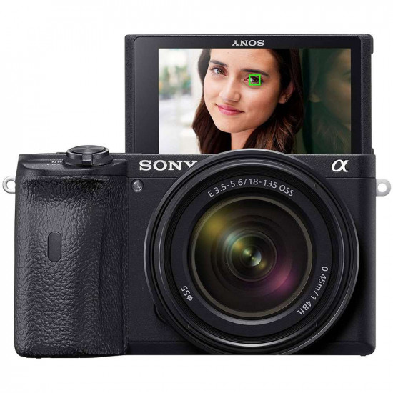 Sony Alpha a6600 Mirrorless Camera With E 18-135mm f3.5-5.6 OSS Lens 24.2MP With Tilt Touchscreen, Built-in Wi-Fi And Bluetooth, Black Sony Alpha a6600 Mirrorless Camera With E 18-135mm f3.5-5.6 OSS Lens 24.2MP With Tilt Touchscreen, Built-in Wi-Fi And Bluetooth, Black