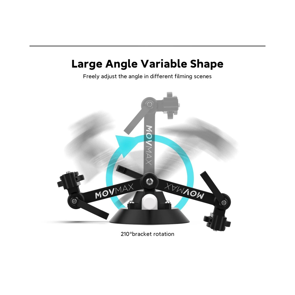 MOVMAX Suction Cup with 5" Bracket