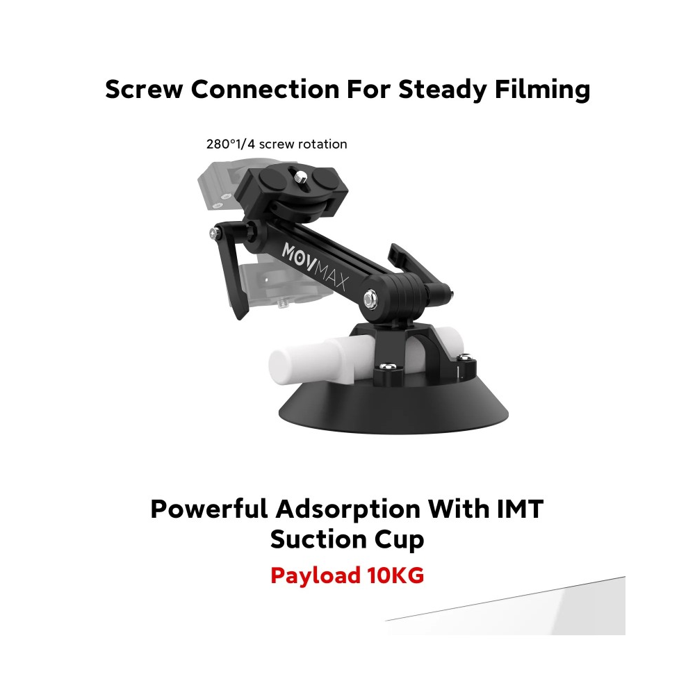 MOVMAX Suction Cup with 7" Bracket