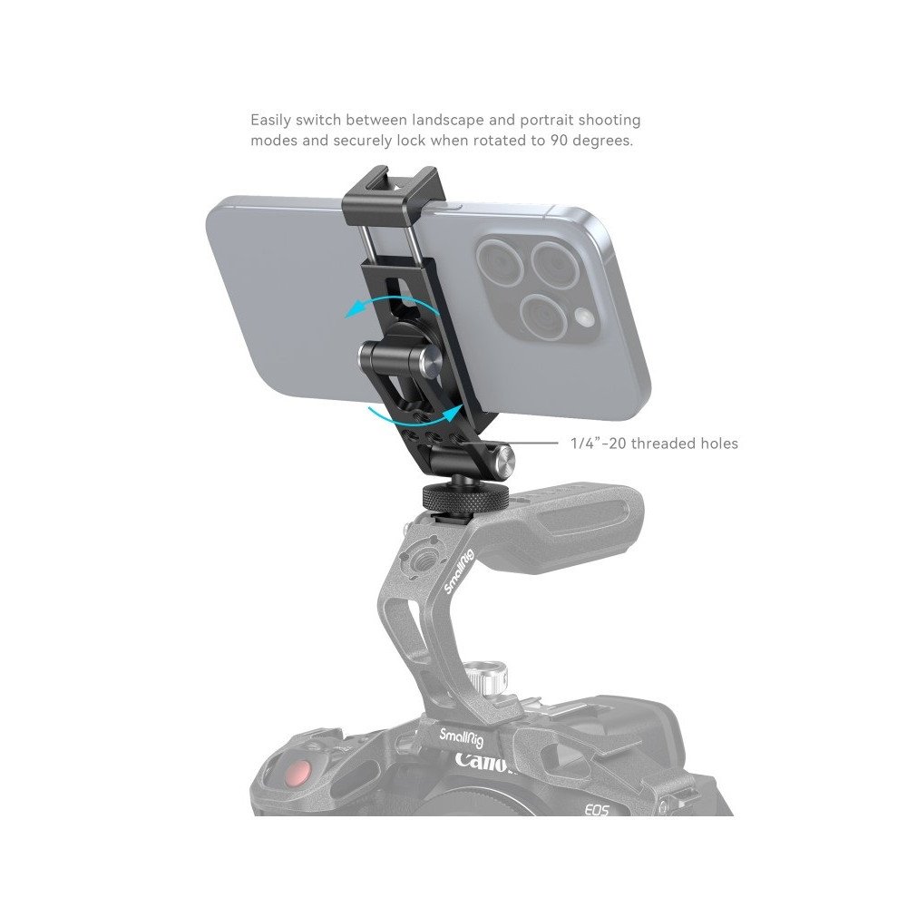 SmallRig Metal Phone Holder with Cold Shoe Mount SmallRig Metal Phone Holder with Cold Shoe Mount