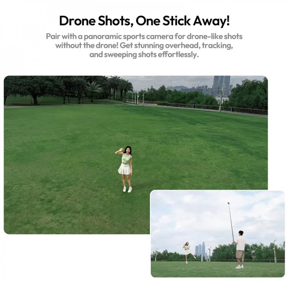 Ulanzi VL02 2.7M Carbon Fiber Selfie Stick Invisible Pole for GoPro Insta360 DJI Osmo Action Camera