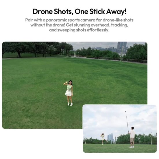 Ulanzi VL02 2.7M Carbon Fiber Selfie Stick Invisible Pole for GoPro Insta360 DJI Osmo Action Camera