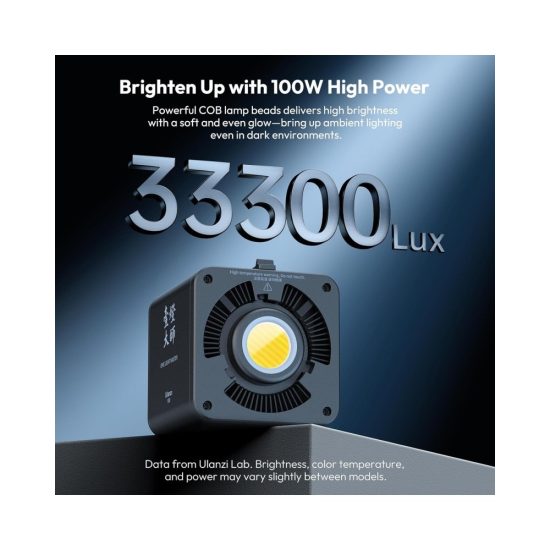 Ulanzi ML100Bi 100W Bi Color COB Video Light with Built-In Battery Ulanzi ML100Bi 100W Bi Color COB Video Light with Built-In Battery