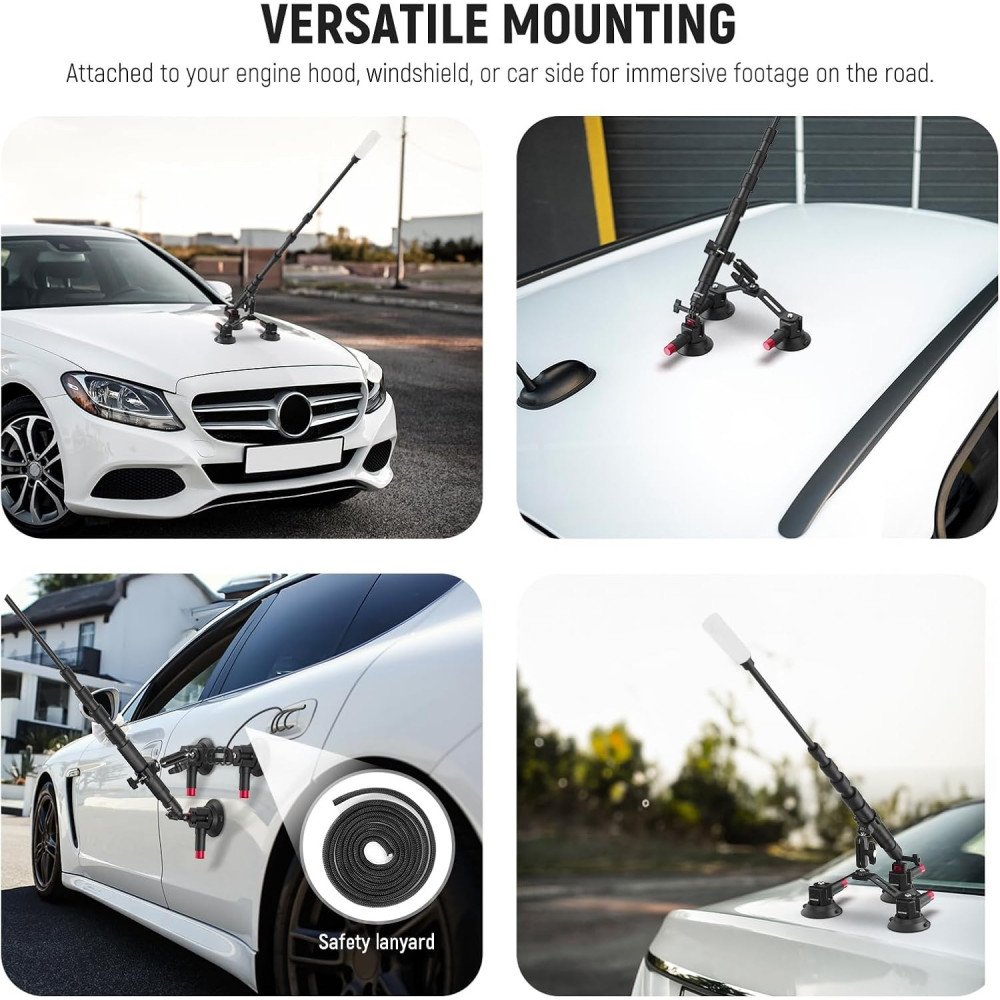 NEEWER CA065 Triple Suction Cup Camera Car Mount NEEWER CA065 Triple Suction Cup Camera Car Mount