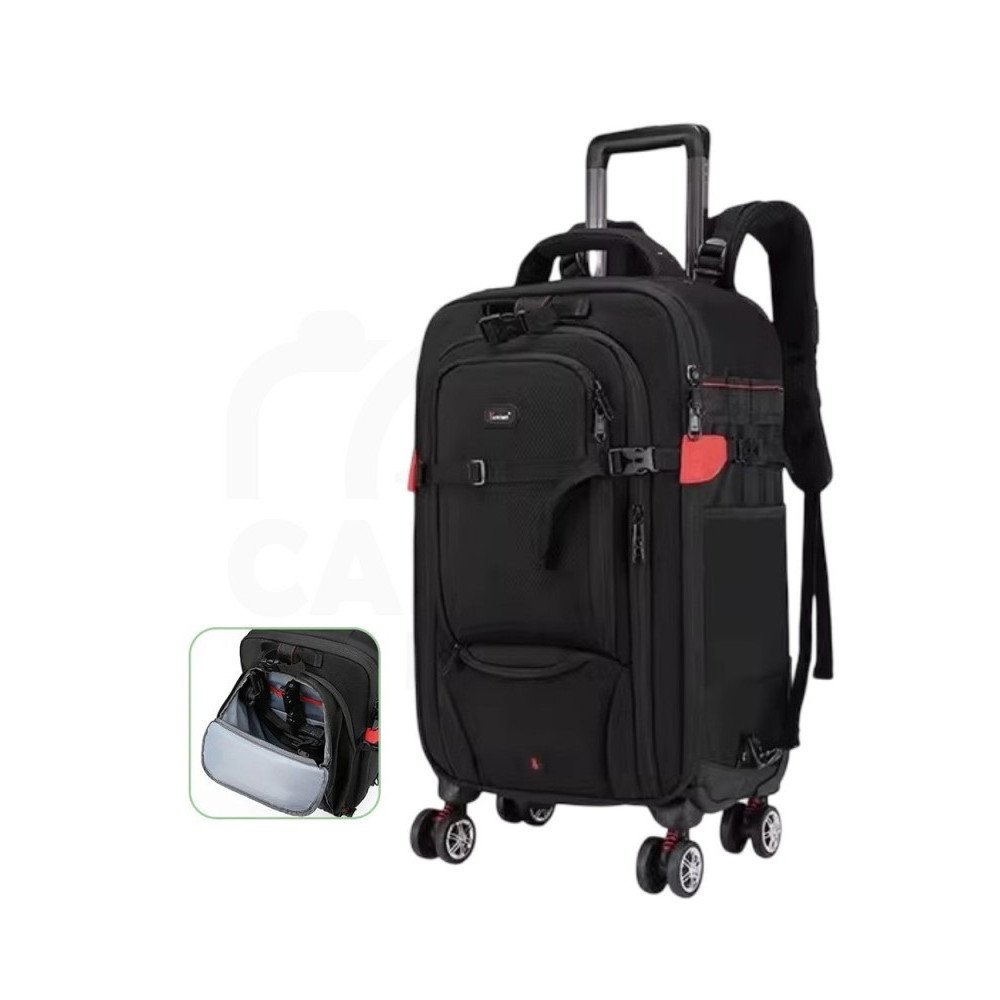 Camera Trolley Backpack with Wheels Professional DSLR Travel Bag (45L) Camera Trolley Backpack with Wheels Professional DSLR Travel Bag (45L)