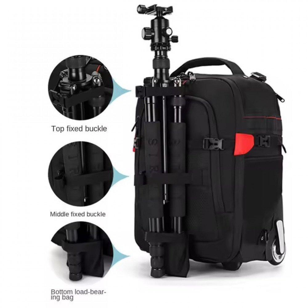Camera Trolley Backpack with Wheels Professional DSLR Travel Bag (45L) Camera Trolley Backpack with Wheels Professional DSLR Travel Bag (45L)