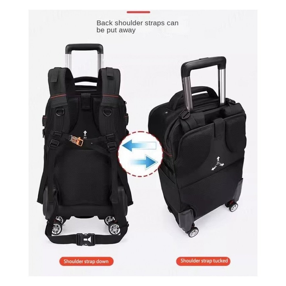 Camera Trolley Backpack with Wheels Professional DSLR Travel Bag (45L) Camera Trolley Backpack with Wheels Professional DSLR Travel Bag (45L)