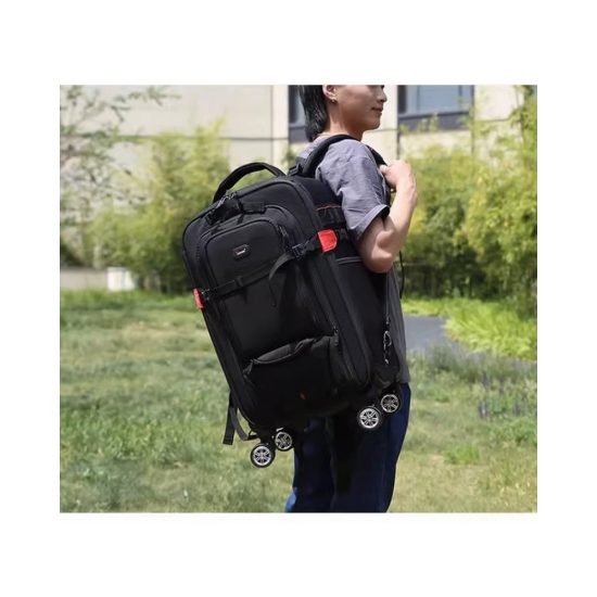 Camera Trolley Backpack with Wheels Professional DSLR Travel Bag (45L)