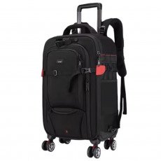 Camera Trolley Backpack with Wheels Professional DSLR Travel Bag (45L)