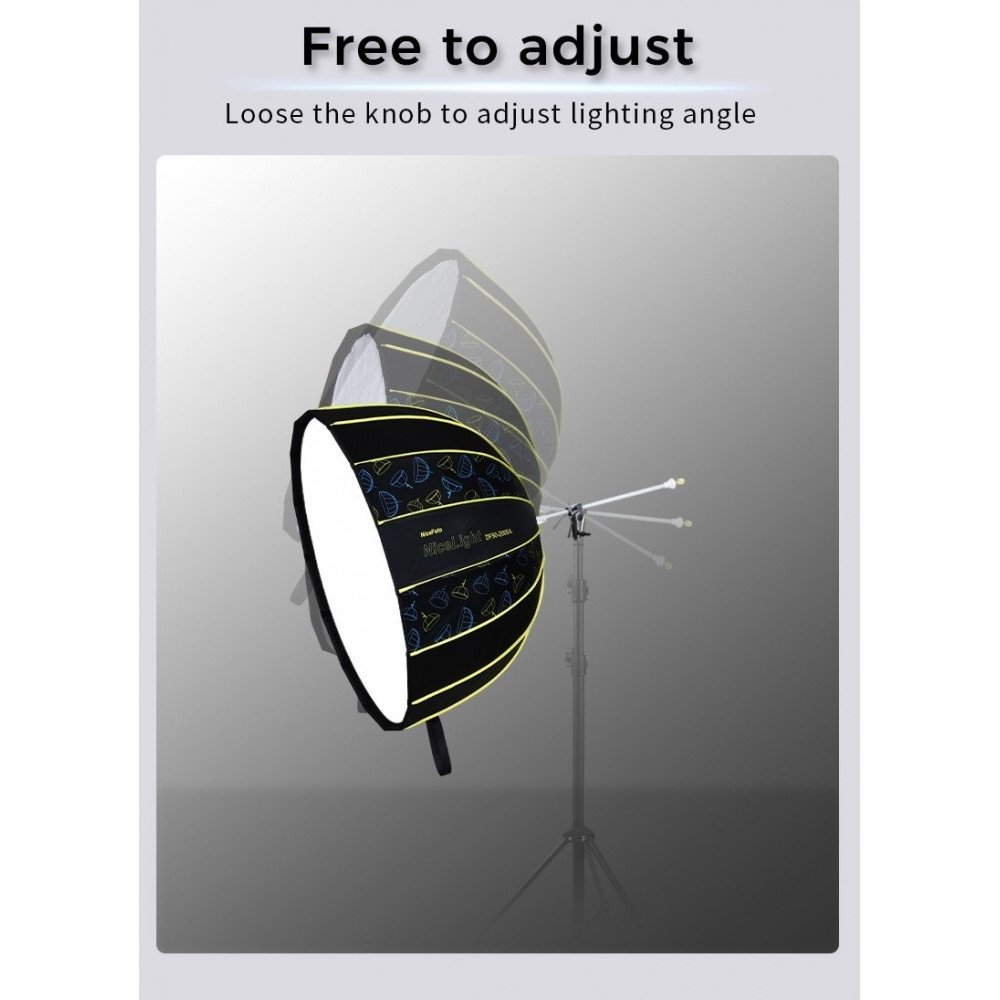 NiceFoto DF120-3000A 300W Bi-Color Umbrella Light(With Grid)