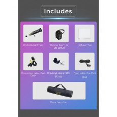 NiceFoto DL80-1000C 100W RGB Umbrella Light(With Grid) NiceFoto DL80-1000C 100W RGB Umbrella Light(With Grid)