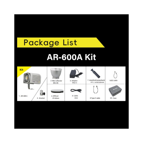 NiceFoto AR-600A Bi-Color Mini Portable LED Video Light Kit