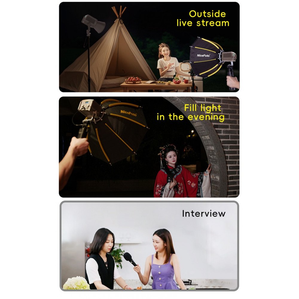 NiceFoto AR-600A Bi-Color Mini Portable LED Video Light Kit NiceFoto AR-600A Bi-Color Mini Portable LED Video Light Kit