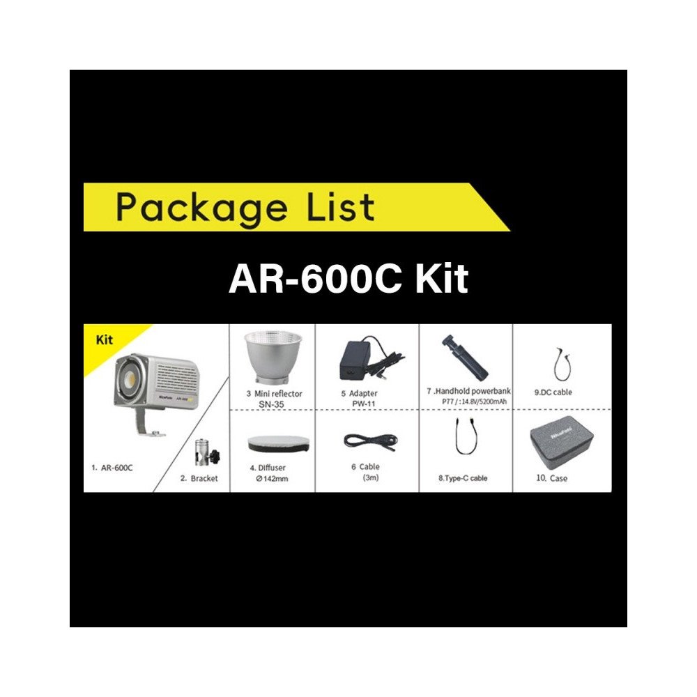 NiceFoto AR-600C RGB Mini Portable LED Video Light Kit