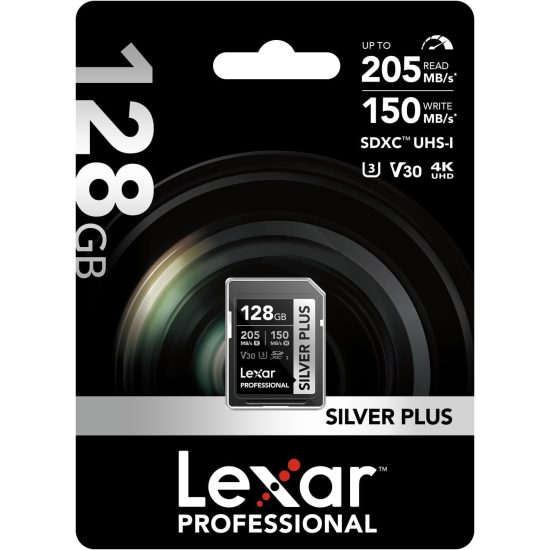 Lexar 128GB SDXC Silver Plus UHS-1 V30 Lexar 128GB SDXC Silver Plus UHS-1 V30