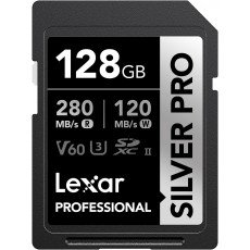 Lexar 128GB Professional Silver Pro SDXC UHS-II Memory Card
