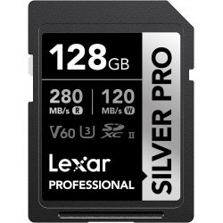 Lexar 128GB Professional Silver Pro SDXC UHS-II Memory Card