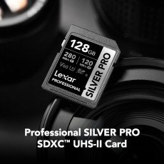 Lexar 128GB Professional Silver Pro SDXC UHS-II Memory Card