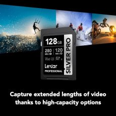Lexar 128GB Professional Silver Pro SDXC UHS-II Memory Card