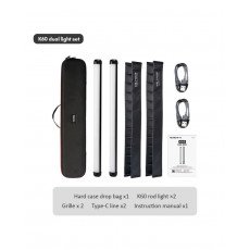 VILTROX K60 2 Kits 20W RGB Tube Light with Grid and Carry Bag VILTROX K60 2 Kits 20W RGB Tube Light with Grid and Carry Bag