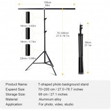 Selens T Type Background Stand 150*200cm / PVC Chroma Stand