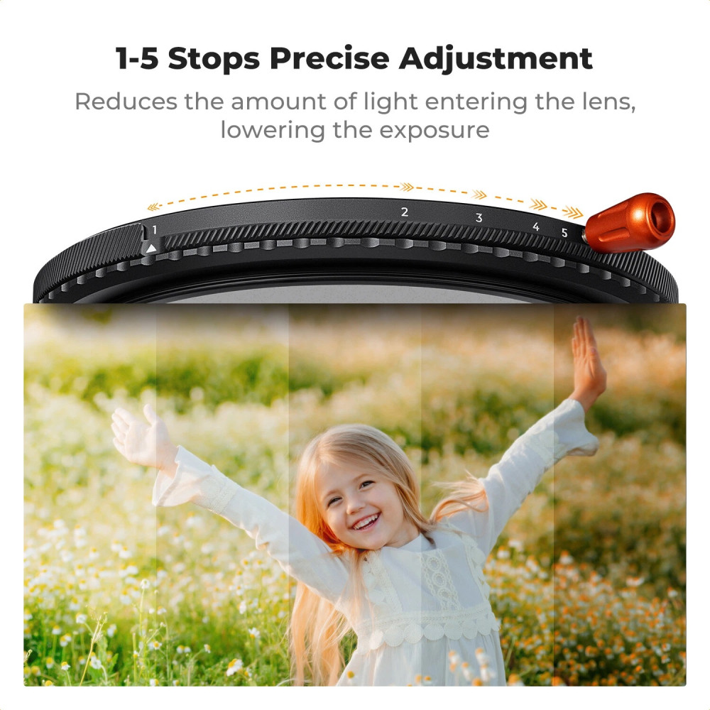 K&F Concept 82mm Nano-X ND2-32 Variable ND+CPL+Black Mist 1/4 3in1 Filter