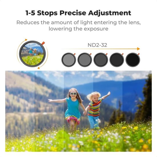 K&F Concept 82mm Nano-X ND2-32 Variable ND+CPL+Black Mist 1/4 3in1 Filter