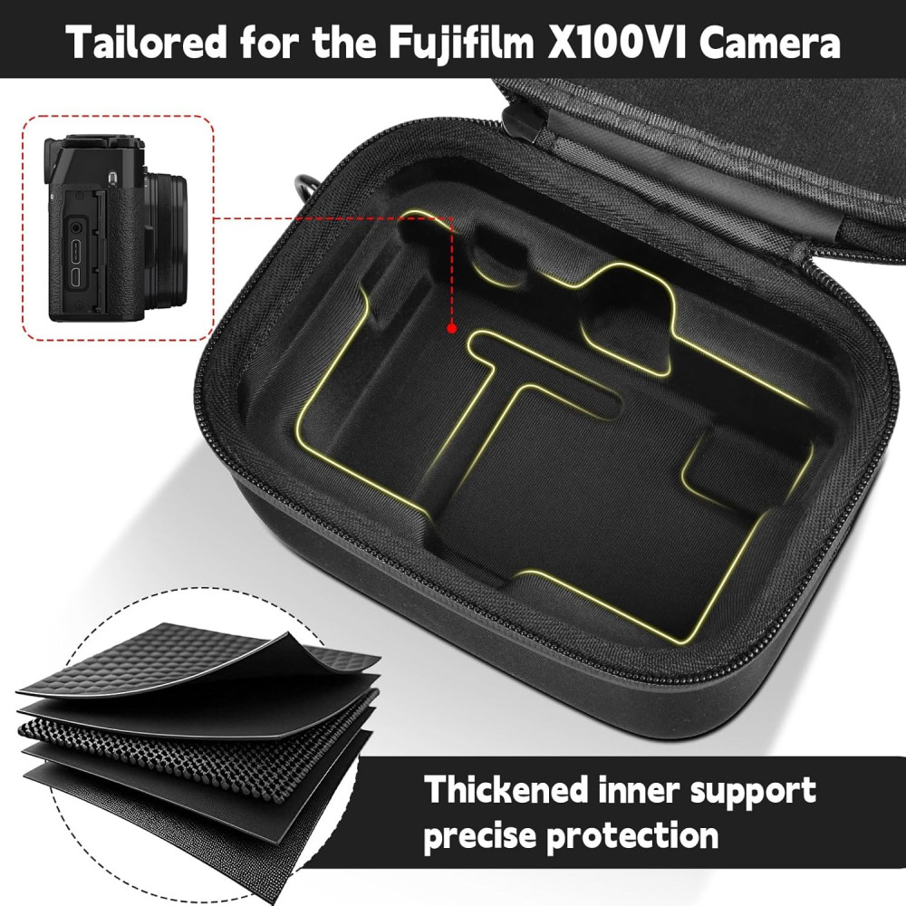 Camera Travel Case with Strap for FUJIFILM X100VI