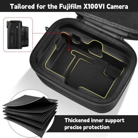 Camera Travel Case with Strap for FUJIFILM X100VI Camera Travel Case with Strap for FUJIFILM X100VI