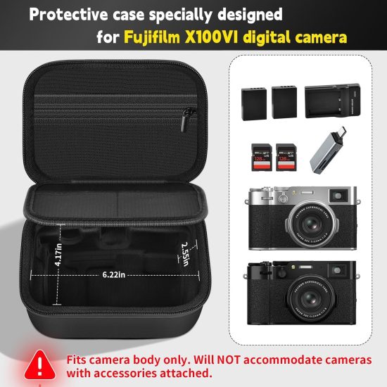 Camera Travel Case with Strap for FUJIFILM X100VI Camera Travel Case with Strap for FUJIFILM X100VI