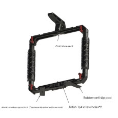 DH01 Dual Handheld Ring Grip Bracket for DJI Pocket 3 Instan360 X3/X4/5 Action Camera