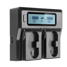 LCD Dual Channel Battery Charger For Canon LP-04/LP-E19 1DX 1D Mark III IV
