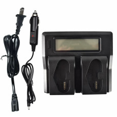 LCD Dual Channel Battery Charger For Canon LP-04/LP-E19 1DX 1D Mark III IV