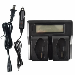 LCD Dual Channel Battery Charger For Canon LP-04/LP-E19 1DX 1D Mark III IV