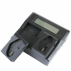 LCD Dual Channel Battery Charger For Canon LP-04/LP-E19 1DX 1D Mark III IV