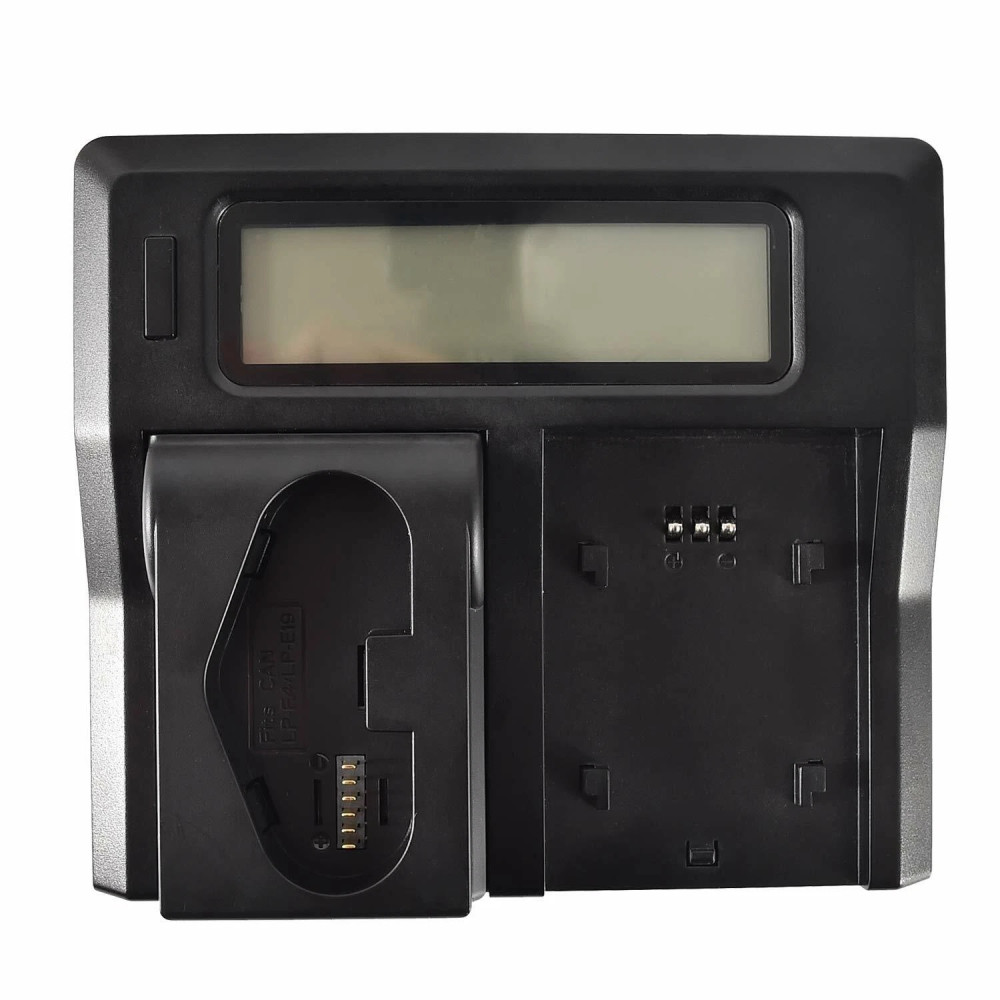 LCD Dual Channel Battery Charger For Canon LP-04/LP-E19 1DX 1D Mark III IV