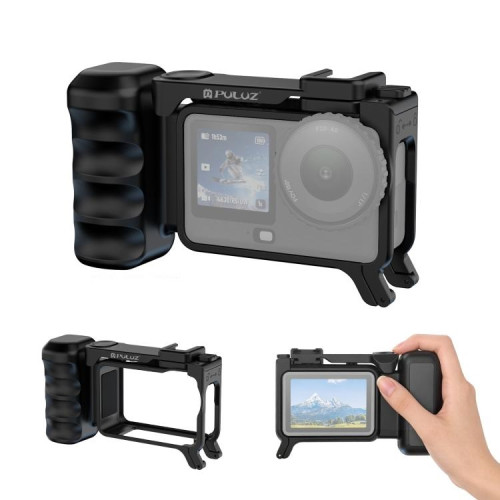 For DJI Osmo Action 6 PULUZ Street Photography Handle ABS Plastic Hand Grip with Cold Shoe