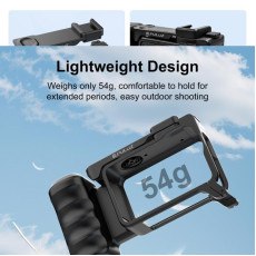 For DJI Osmo Action 6 PULUZ Street Photography Handle ABS Plastic Hand Grip with Cold Shoe