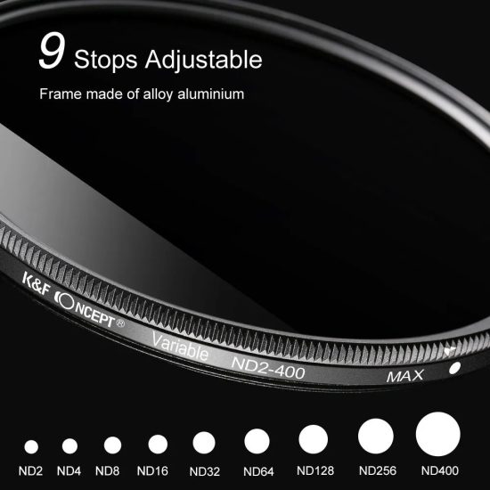 K&F Concept Nano-B Variable ND2-400 Filter 82mm K&F Concept Nano-B Variable ND2-400 Filter 82mm
