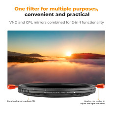 K&F Concept Nano-C Variable ND2-32&CPL HMC Filter 82mm