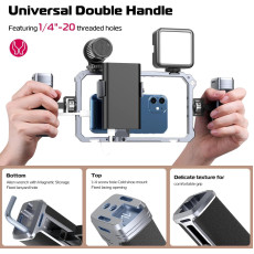 Ulanzi Universal Metal Cage Video Rig with HANDLES for Smartphones