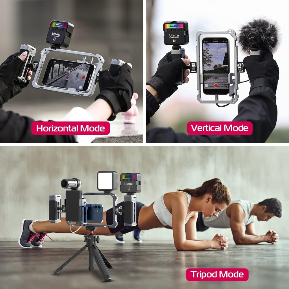 Ulanzi Universal Metal Cage Video Rig with HANDLES for Smartphones