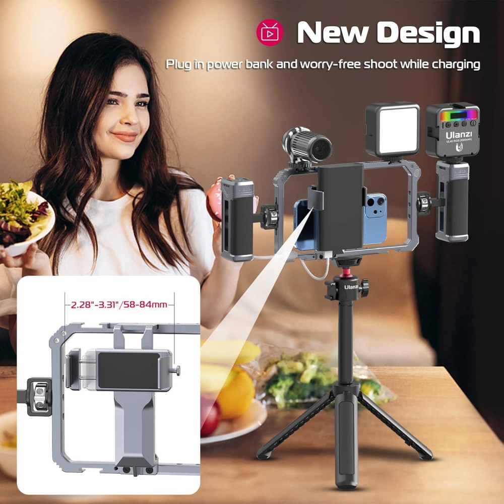 Ulanzi Universal Metal Cage Video Rig with HANDLES for Smartphones