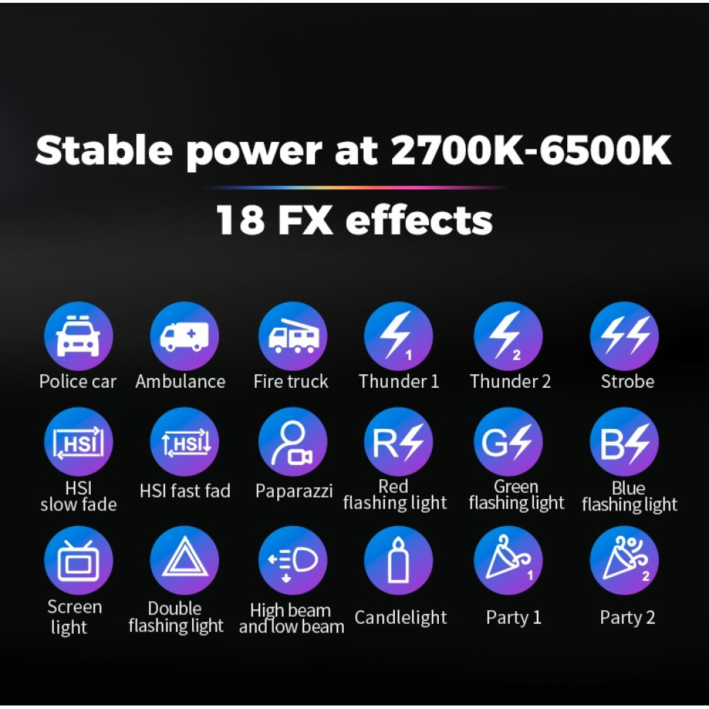 NiceFoto FB-1000C 100W RGBW Folding Fabric LED Light