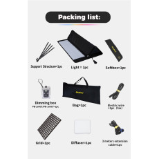 NiceFoto FB-1000C 100W RGBW Folding Fabric LED Light