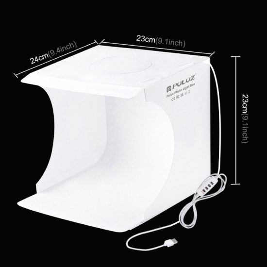 PULUZ 23cm Ring LED Panel Folding Portable Light Photo Lighting Studio Shooting Tent Box Kit with 6 Colors Backdrops PULUZ 23cm Ring LED Panel Folding Portable Light Photo Lighting Studio Shooting Tent Box Kit with 6 Colors Backdrops
